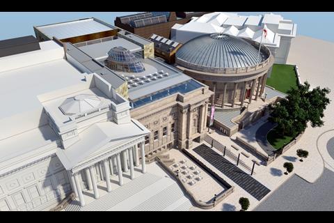 Liverpool’s Central Library - Aerial view from South West